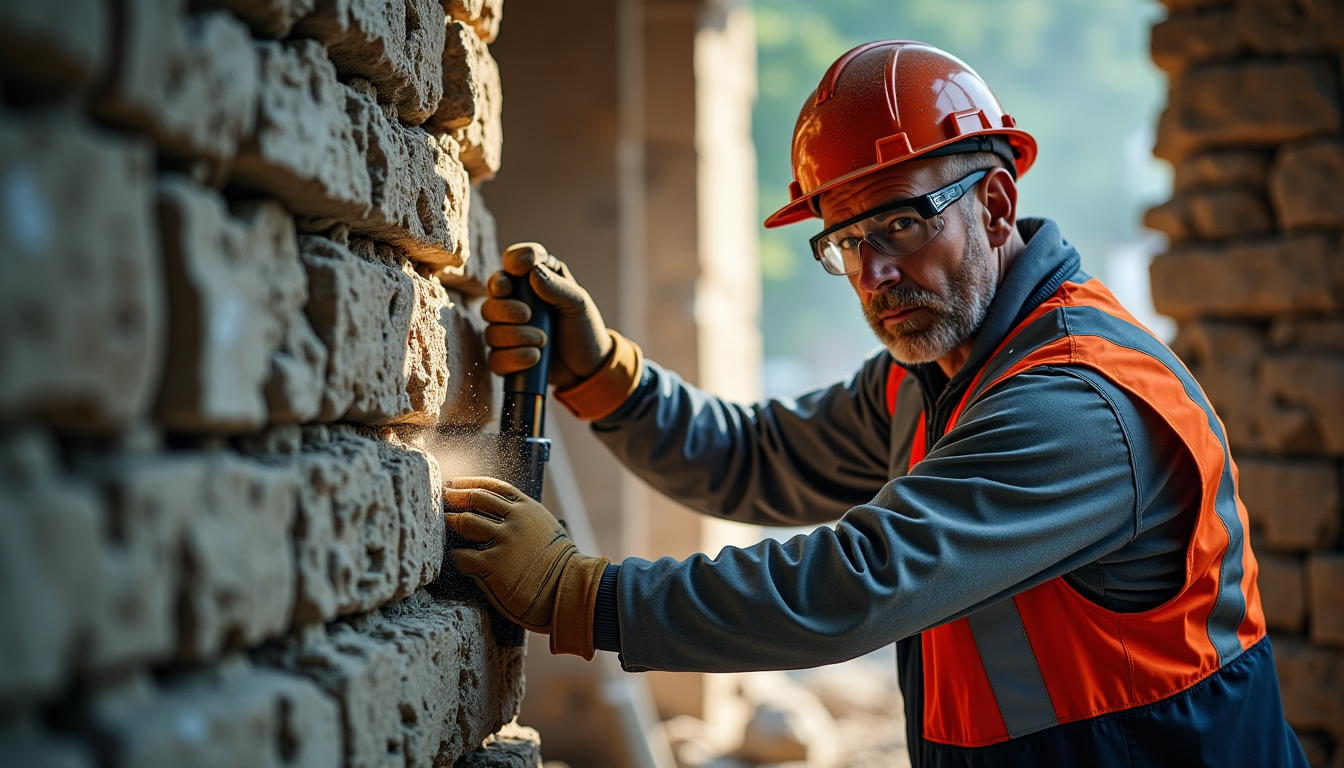 créer une ouverture dans un mur ancien en toute sécurité